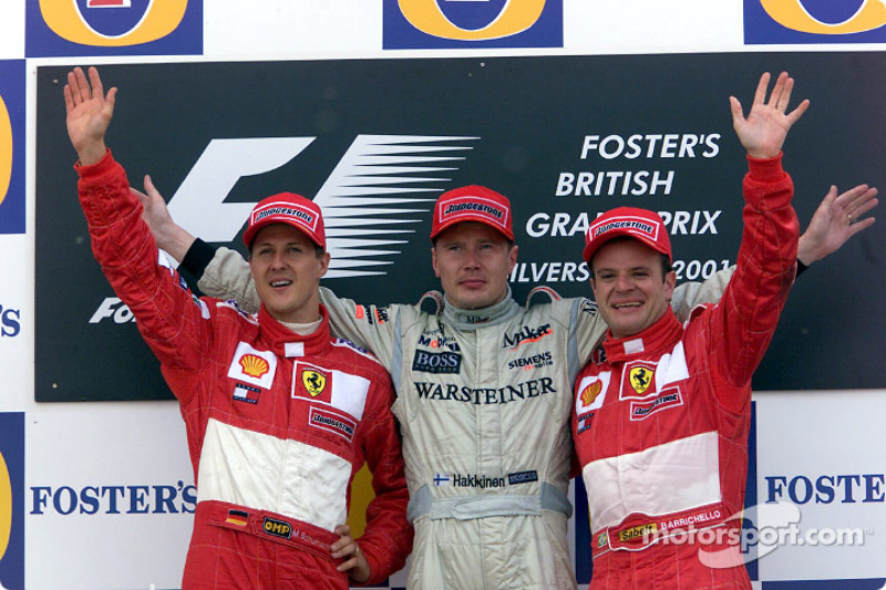 Podium: 1. Michael Schumacher, 2. Mika Häkkinen, 3. Rubens Barrichello