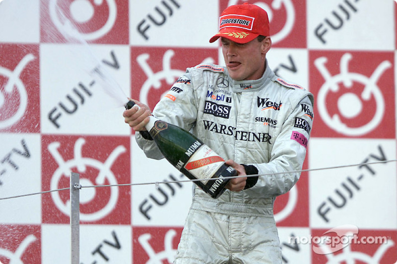 David Coulthard sur le podium