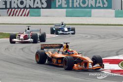 Enrique Bernoldi, Allan McNish and Felipe Massa