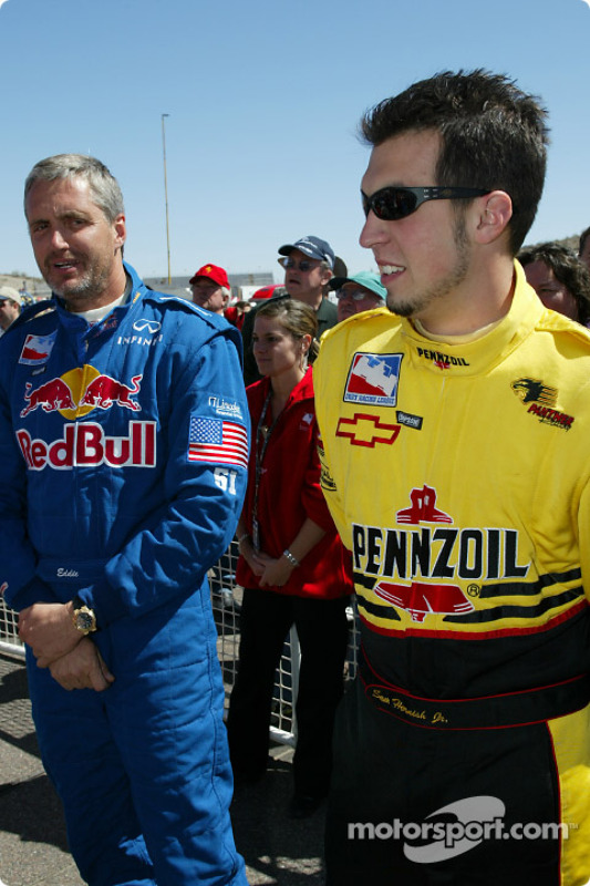 Eddie Cheever et Sam Hornish Jr.