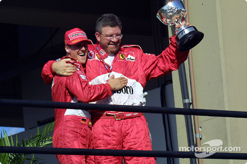 Michael Schumacher y Ross Brawn