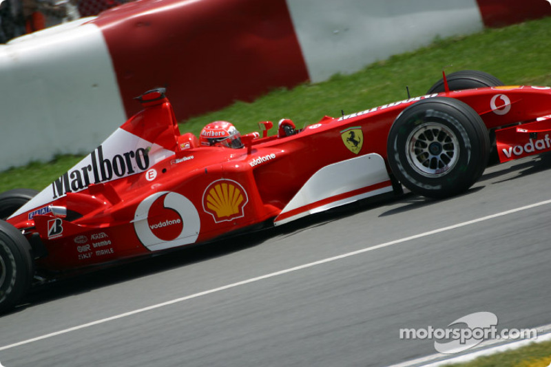 Michael Schumacher going to the pre-grid