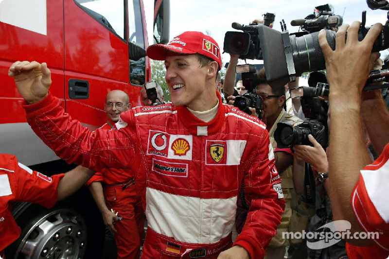 Race winner and 2002 World Champion Michael Schumacher