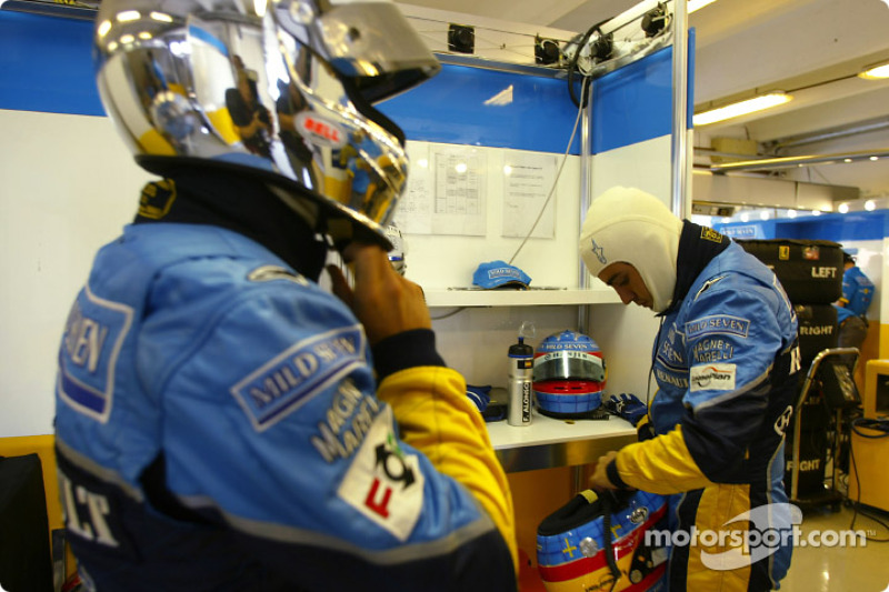 Jarno Trulli y Fernando Alonso listos