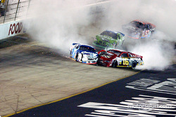 Larry Gunselman and Greg Biffle tangle