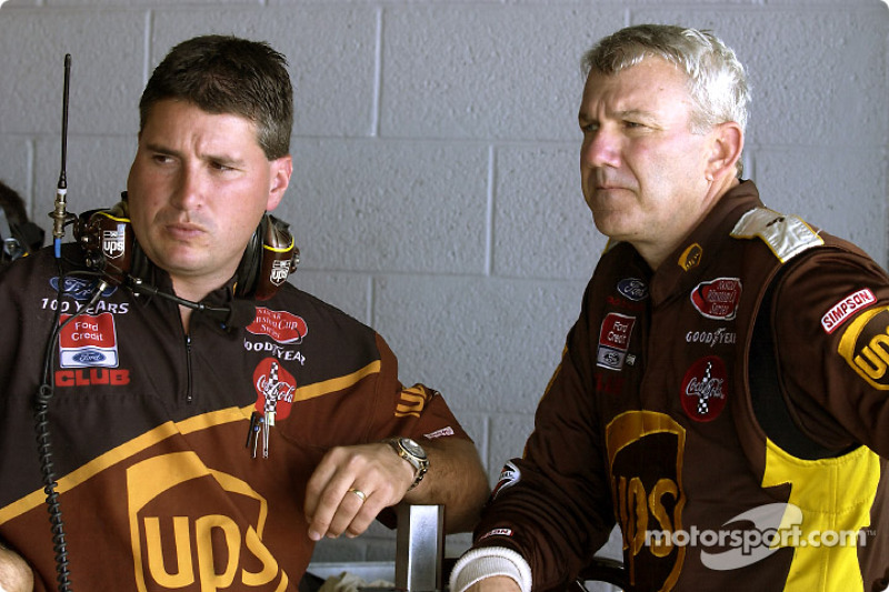 Dale Jarrett and crew chief Shawn Parker at Homestead