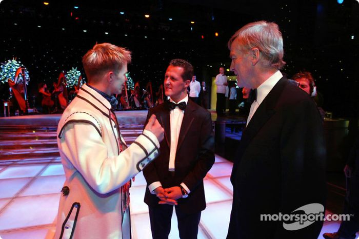 Petter Solberg, Michael Schumacher y Max Mosley