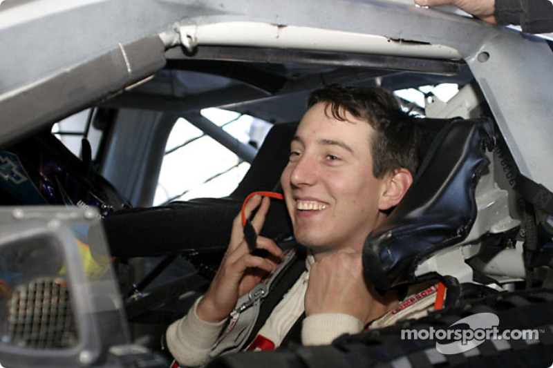 Kyle Busch prepares to make a run on Friday during the ARCA RE/MAX Series test session at Daytona International Speedway