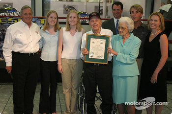 Papa Joe Hendrick award event: Papa Joe and Mary T. Hendrick with the Order of the Long Leaf Pine and their family.