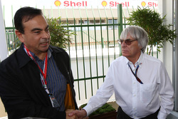 Carlos Ghosn Renault Başkanı ve Bernie Ecclestone