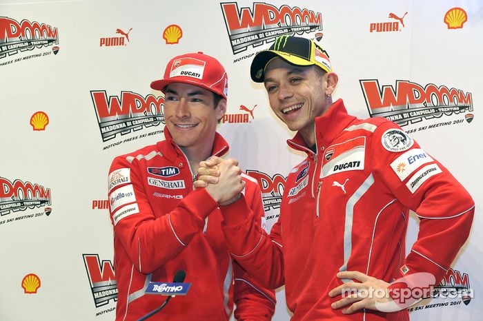 Nicky Hayden, Ducati y Valentino Rossi, Ducati