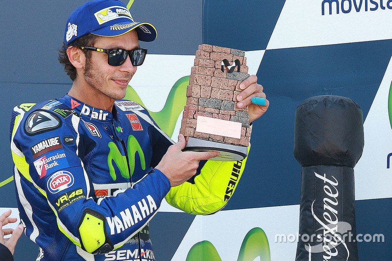 Podium: derde plaats Valentino Rossi, Yamaha Factory Racing