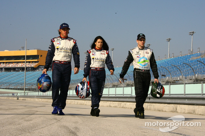 Buddy Rice, Danica Patrick y Paul Dana