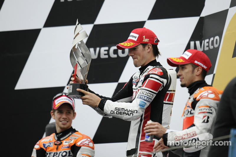 Podium: 1. Ben Spies, 2. Casey Stoner, 3. Andrea Dovizioso