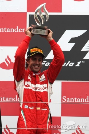 Podium: second place Fernando Alonso, Scuderia Ferrari