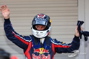 Pole winner Sebastian Vettel, Red Bull Racing