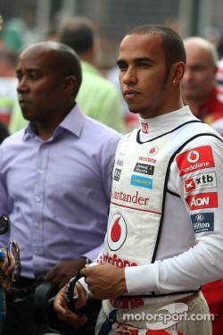 Lewis Hamilton, McLaren Mercedes and his father Anthony