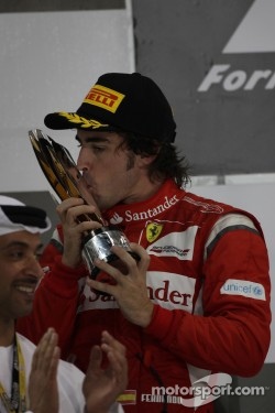 Podium: second place Fernando Alonso, Scuderia Ferrari