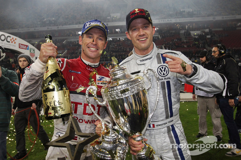 Le vainqueur Sébastien Ogier et Tom Kristensen