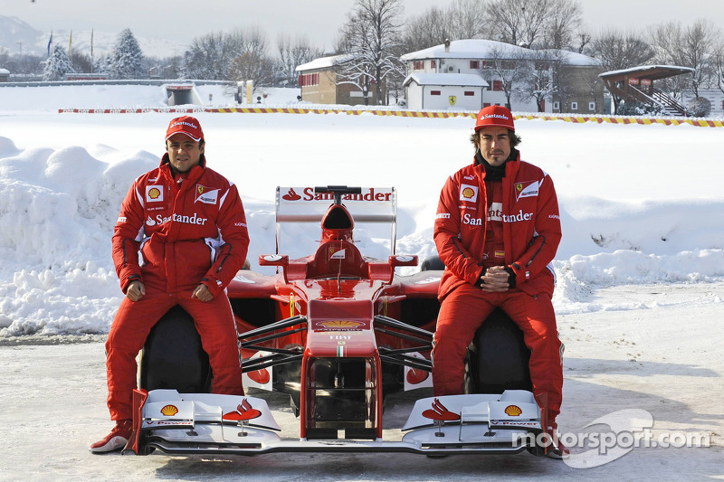 Fernando Alonso en Felipe Massa voorstelling Ferrari F2012