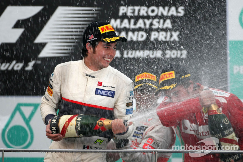 Primer podio, GP de Malasia 2012