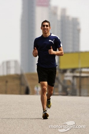 Sebastien Buemi, Red Bull Racing third driver runs the circuit