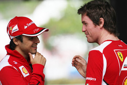 Felipe Massa, Scuderia Ferrari met Rob Smedley, Scuderia Ferrari Race Engineer