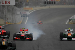 Lewis Hamilton, McLaren Mercedes and Nico Hulkenberg, Sahara Force India Formula One Team