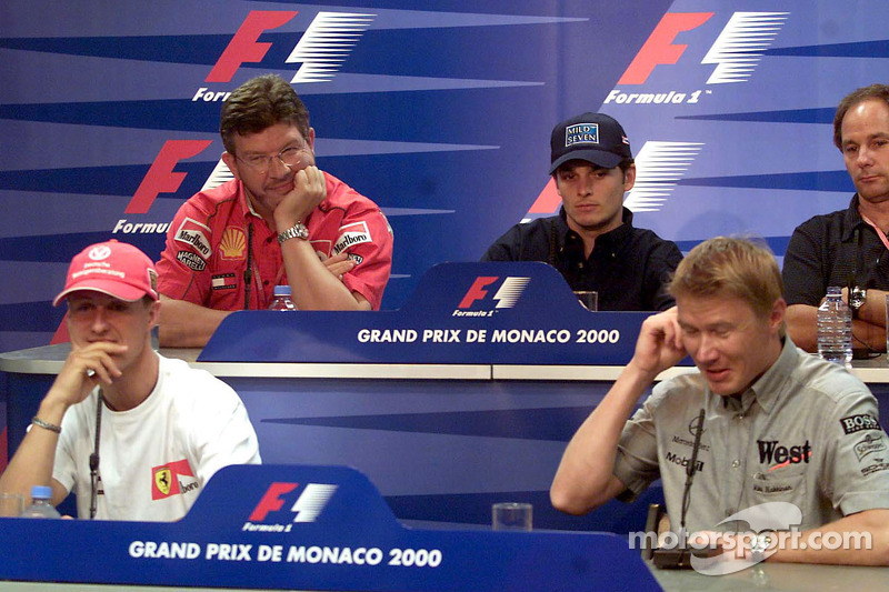Conferencia de prensa: Michael Schumacher, Ross Brawn, Giancarlo Fisichella, Mika Hakkinen y Gerhard Berger