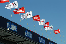 Banderas de F1 y del Gran Premio de Australia