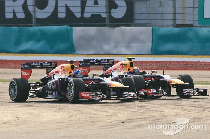 Mark Webber, Red Bull Racing RB9 y Sebastian Vettel, Red Bull Racing RB9