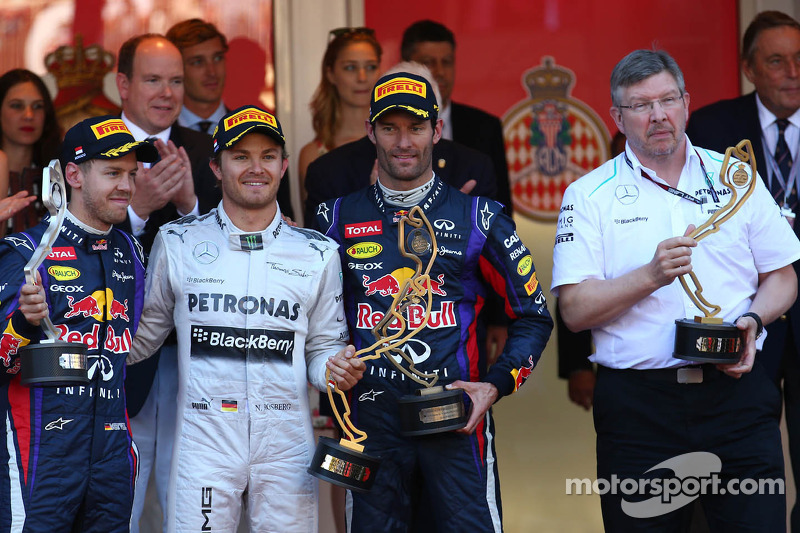 1st place Nico Rosberg, Mercedes AMG F1 W04, 2nd place Sebastian Vettel, Red Bull Racing and 3rd Mar