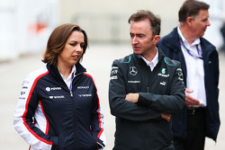 Claire Williams, Williams Deputy Team Principal with Paddy Lowe, Mercedes AMG F1 Executive Director (Technical)