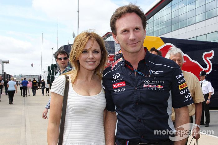 Geri Halliwell, cantora com Christian Horner, Chefe da equipe Red Bull Racing