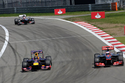 Sebastian Vettel, Red Bull Racing et Jenson Button, McLaren Mercedes
