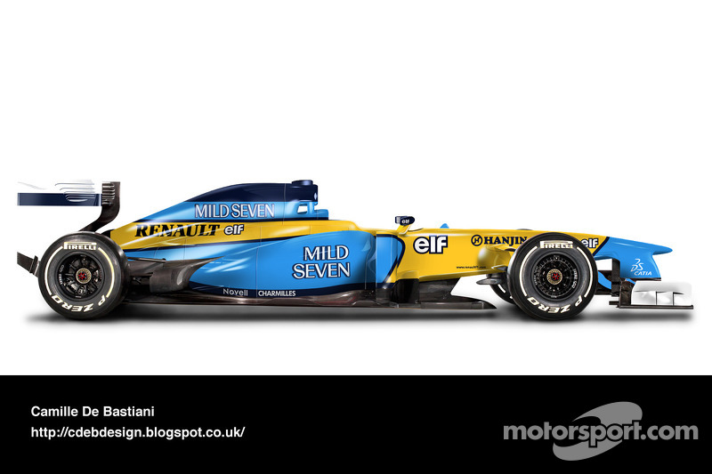 Carro de F1 retrô - Renault 2002