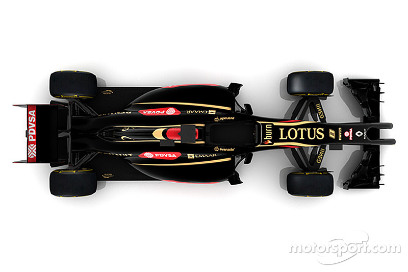 Computerweergave van de nieuwe Lotus F1 E22