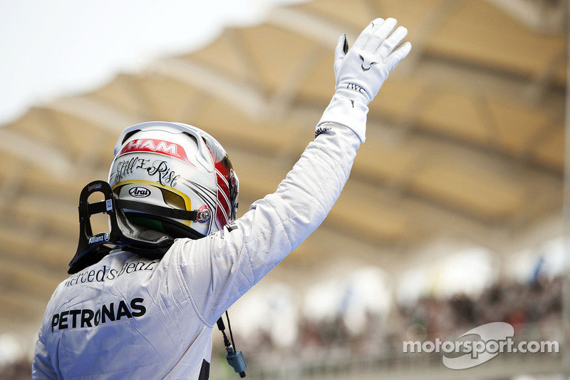 Race winner Lewis Hamilton, Mercedes AMG F1 celebrates in parc ferme