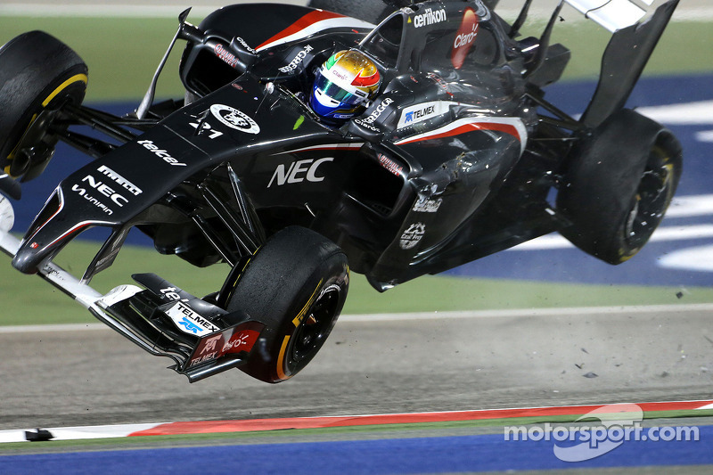 Crash von Esteban Gutierrez, Sauber F1 Team