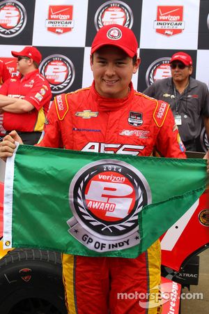 Ganador de la pole Sebastián Saavedra, KV Racing Technology Chevrolet