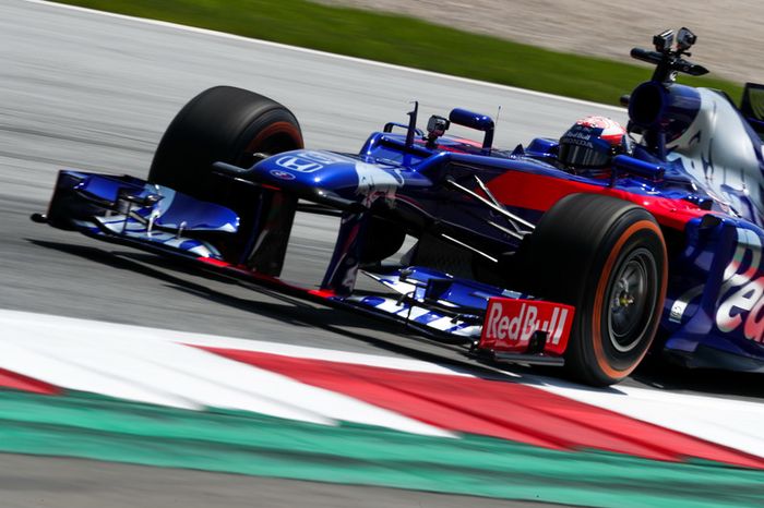 Marc Marquez, tests the Toro Rosso F1 car