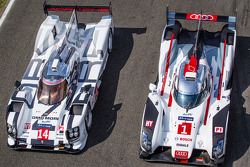#14 Porsche Team Porsche 919 Hybrid and #1 Audi Sport Team Joest Audi R18 E-Tron Quattro