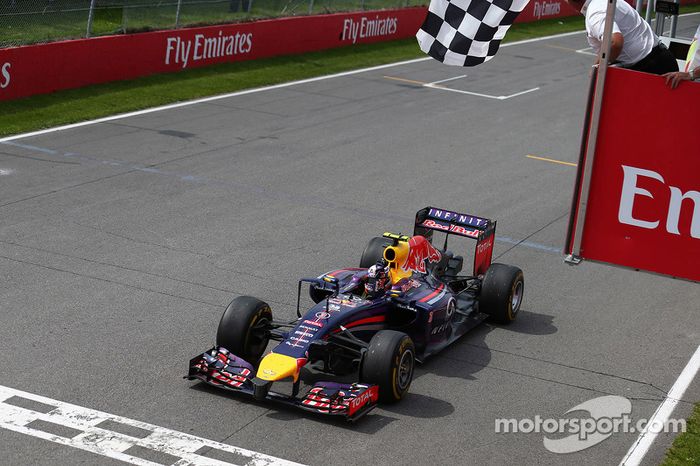 Victoria de Daniel Ricciardo, Red Bull Racing  08, en el GP de Canadá 2014