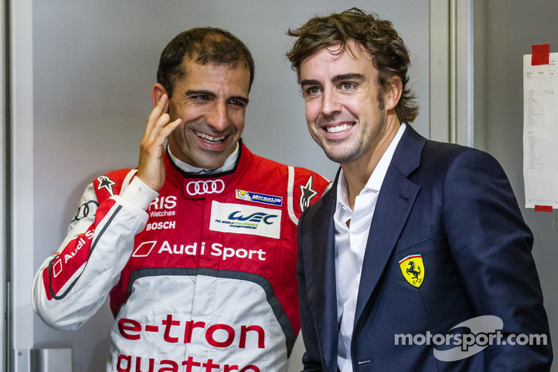 Marc Gene y Fernando Alonso en Le Mans 2014