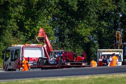 Acidente #27 SMP Racing Oreca 03 - Nissan depois da batida de Mika Salo