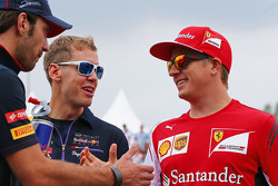 Jean-Eric Vergne, Scuderia Toro Rosso; Sebastian Vettel, Red Bull Racing; and Kimi Raikkonen, Ferrar