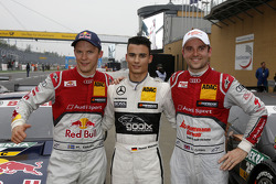 Polesitter Pascal Wehrlein, second place Mattias Ekström, third place Jamie Green