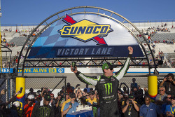 Race winner Kyle Busch celebrates