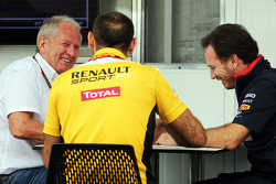 Helmut Marko avec Cyril Abiteboul et Christian Horner