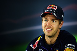 Sebastian Vettel, Red Bull Racing En la rueda de prensa de la FIA
